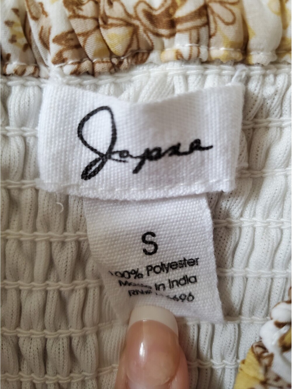 Japna Floral Ruffle Crop Top - Picture 3 of 3